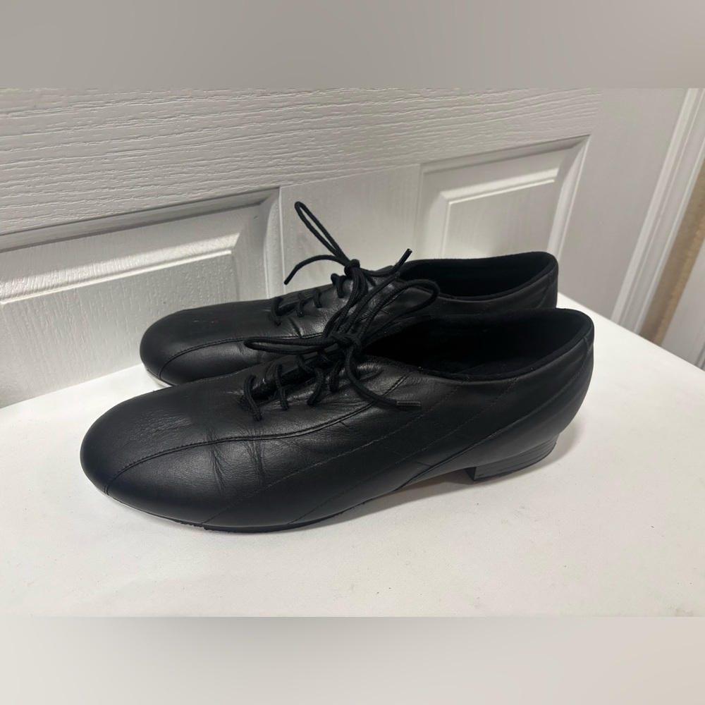 Leo’s Ultratone Black Leather Tap Shoes Women’s Size 11M Made in Mexico